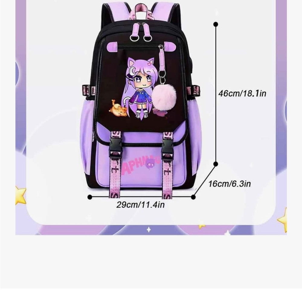 Girls Aphmau Kawaii Backpack NWT